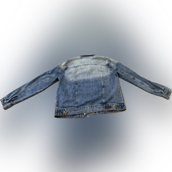 STS Blue Distressed Medium Wash Denim Jacket Size Small - Picture 3 of 4
